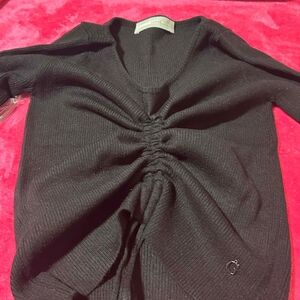 Guess Black Gathered Cardigan